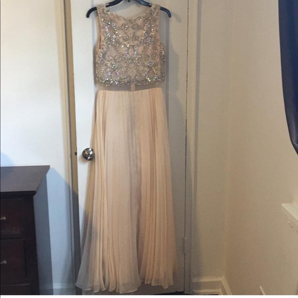 Camille La Vie long Champagne Dress